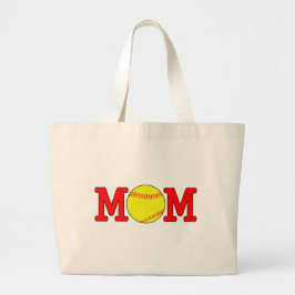 Bolso De Tela Gigante Fastpitch Softball Mom Tote Bag