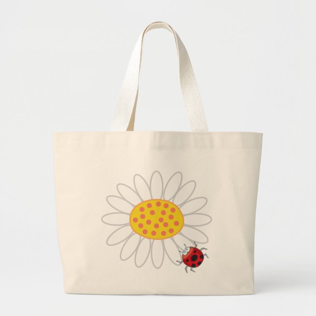 Bolso De Tela Gigante fatfatin Daisy & Ladybug Fun Cute Tote Bag (Frente)