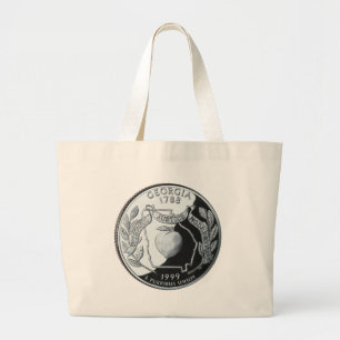 Bolso De Tela Gigante Faux Georgia State Quarter