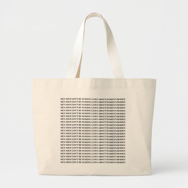 Bolso De Tela Gigante Favorable opción - tote feminista (Frente)