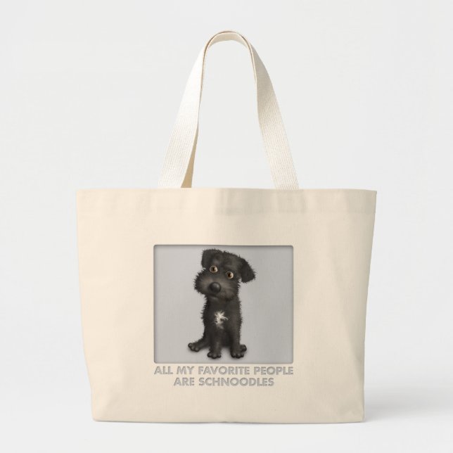Bolso De Tela Gigante Favorito (negro) de Schnoodle (Frente)