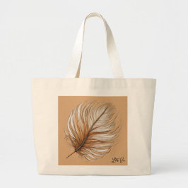 Bolso De Tela Gigante "Feather Elegance Tote Bag"