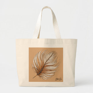 Bolso De Tela Gigante "Feather Elegance Tote Bag"