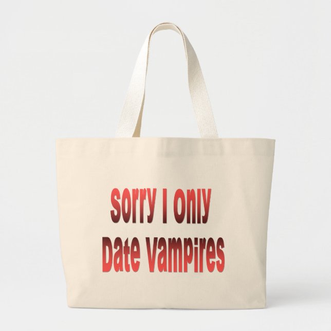 Bolso De Tela Gigante Fecho solamente a vampiros (Frente)
