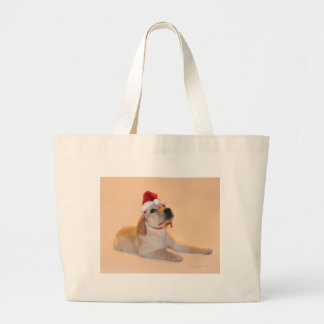 Bolso De Tela Gigante Felices Navidad - laboratorio amarillo