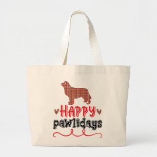 Bolso De Tela Gigante Felices Pawlidays Divertido juego de palabras