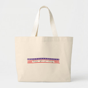 Bolso De Tela Gigante Feliz 4 de julio Bandera estadounidense