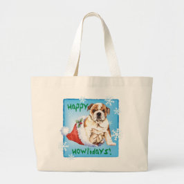 Bolso De Tela Gigante Feliz Bulldog Howliday
