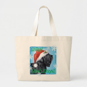 Bolso De Tela Gigante Feliz cumpleaños, negro y ruso