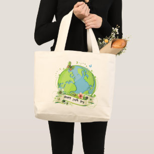 Bolso De Tela Gigante Feliz Día de la Tierra 2024
