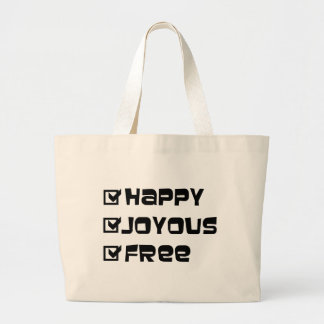 Bolso De Tela Gigante Feliz Discurso Gratuito de Discurso Gráfico de tex
