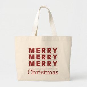 Bolso De Tela Gigante Feliz, Feliz Navidad.