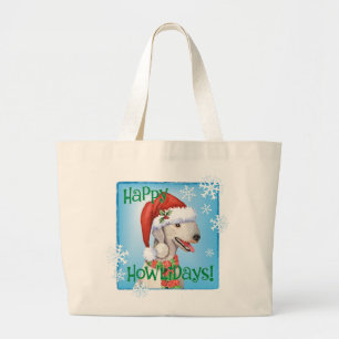 Bolso De Tela Gigante Feliz Howlidays Bedlington Terrier Big Tote Bag