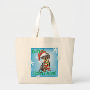 Bolso De Tela Gigante Feliz Howlidays Dachshund