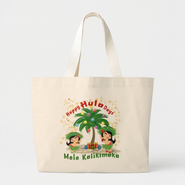 Bolso De Tela Gigante Feliz Hula Days 3 Gran Tote (Frente)