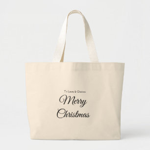 Bolso De Tela Gigante Feliz Navidad añadir nombre texto regalo personali