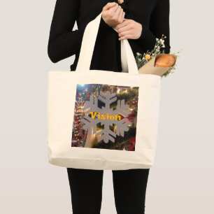 Bolso De Tela Gigante Feliz Navidad y Feliz Año Nuevo