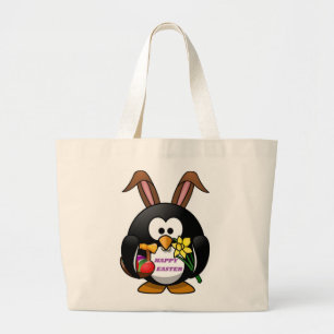 BOLSO DE TELA GIGANTE "FELIZ ORIENTAL" PENGUIN BUNNY