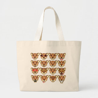 Bolso De Tela Gigante Feliz Personalizado Leoness emoticons Bag