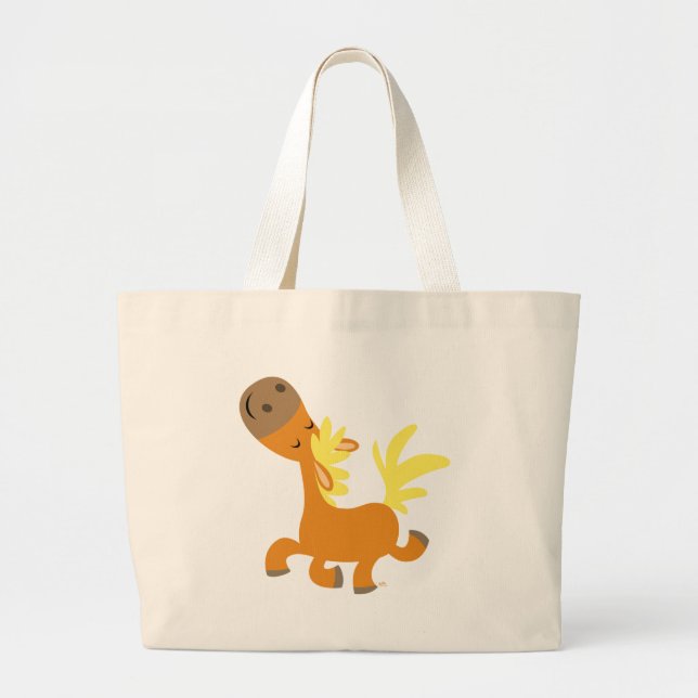 Bolso De Tela Gigante Feliz Personalizado Pony Bag (Frente)