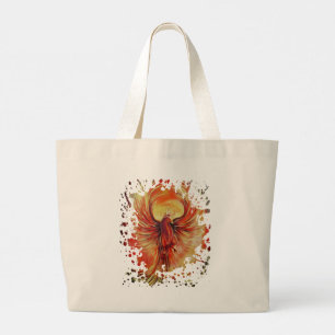 Bolso De Tela Gigante Fénix Ardiente Ascendiendo Llama Arte Audaz Mítico