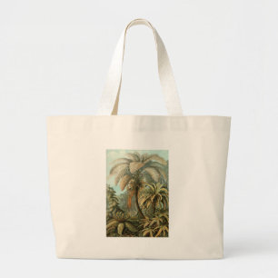 Bolso De Tela Gigante Ferns Palm Tree Antique Botanica Ferns Art