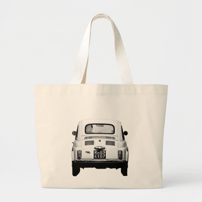 Bolso De Tela Gigante Fiat 500 en Roma, Italia (Frente)