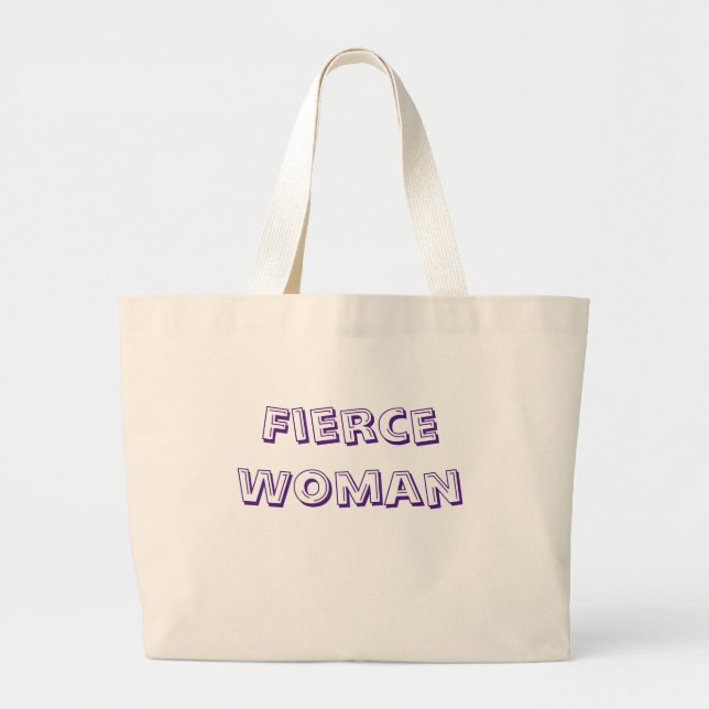 Bolso De Tela Gigante Fierce Woman tote bag (Frente)