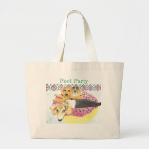Bolso De Tela Gigante Fiesta Beagles Pool
