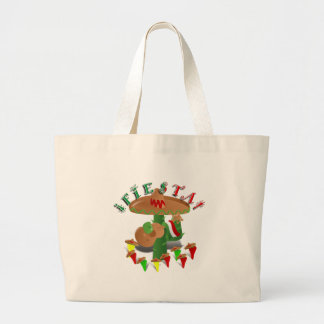 Bolso De Tela Gigante Fiesta Cactus con Sombrero y Guitarra