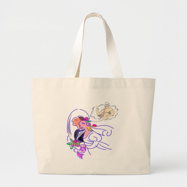 Bolso De Tela Gigante Fiesta de Bachelorette (Frente)
