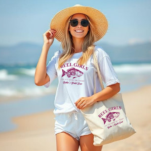 Bolso De Tela Gigante Fiesta de Soltera-Hawaiano-Pescador Core- Playa