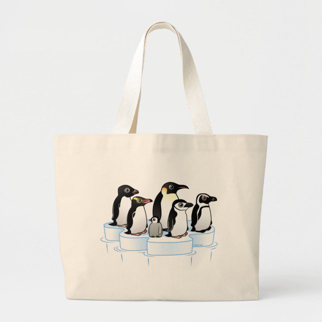 Bolso De Tela Gigante Fiesta del pingüino (Frente)
