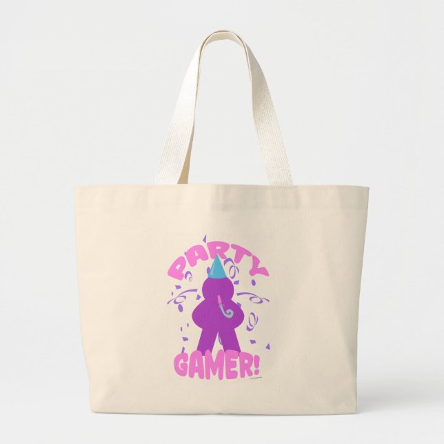 Bolso De Tela Gigante Fiesta Gamer Fun Meeple Game Hobby (Frente)