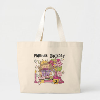 Bolso De Tela Gigante Fiesta Princesa 2ª camisetas de cumpleaños y regal