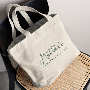 Bolso De Tela Gigante Fiesta verde festiva de los navidades