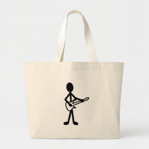 Bolso De Tela Gigante Figura de palo guitarista
