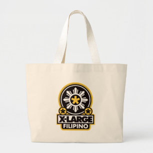 Bolso De Tela Gigante Filipino X-Grande - negro
