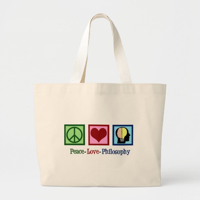Bolso De Tela Gigante Filosofía del amor por la paz (Frente)