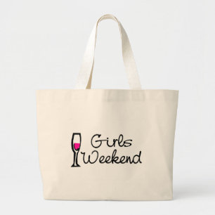 Bolso De Tela Gigante Fin de semana de los chicas (vino)