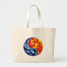 Bolso De Tela Gigante Fire and Ice Yin-Yang