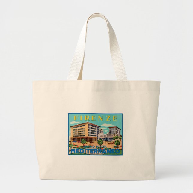 Bolso De Tela Gigante Firenze Grand Hotel Mediterraneo (Frente)
