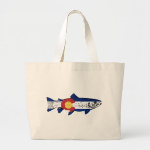 Bolso De Tela Gigante Fish Colorado