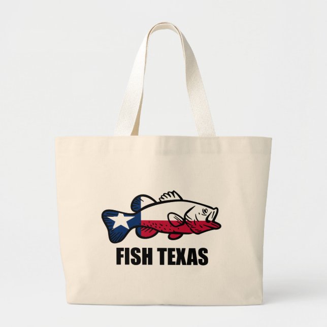 Bolso De Tela Gigante Fish Texas (Frente)
