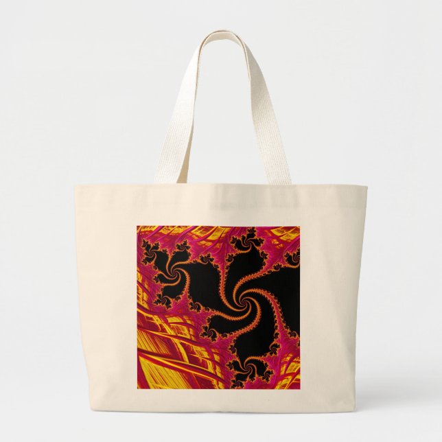 Bolso De Tela Gigante Flamboyante fractal (Frente)