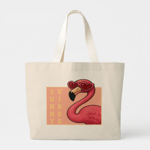 Bolso De Tela Gigante Flamenco Rosa Vibraciones Soleadas