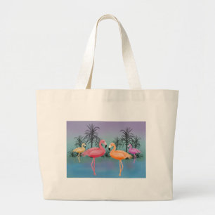 Bolso De Tela Gigante Flamencos fabulosos
