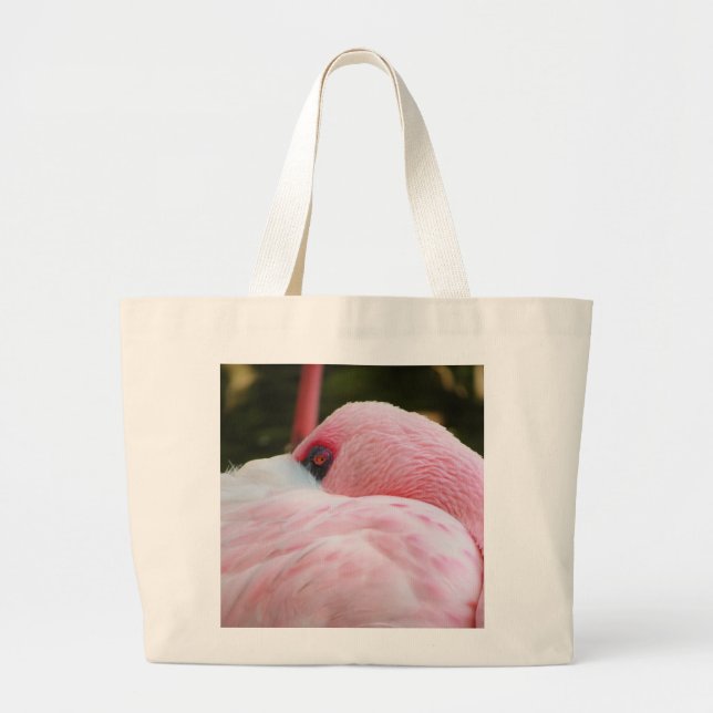 Bolso De Tela Gigante Flamingo (Frente)