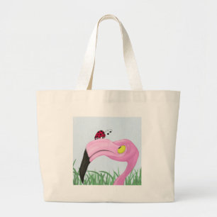 Bolso De Tela Gigante Flamingo rosa bonito