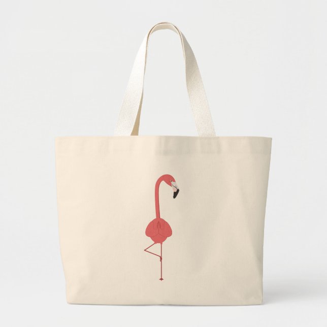BOLSO DE TELA GIGANTE FLAMINGO YOGA (Frente)